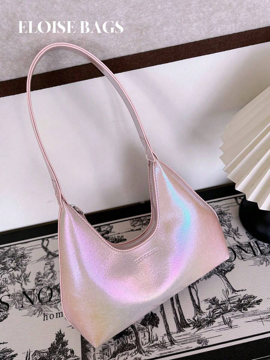 French Vintage Fashion - Vintage minimalistyczna torebka pod pachę w