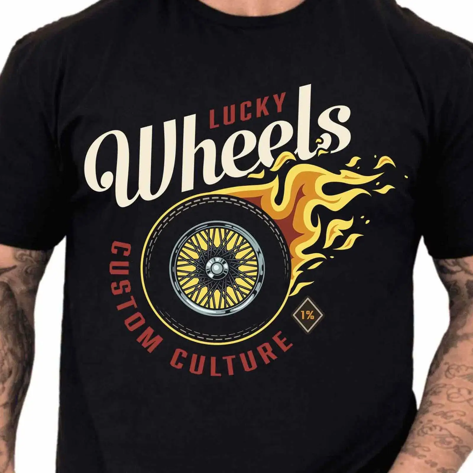 Vintage Fashion Wheel - Koszulka Lucky Wheels Custom T Shirt