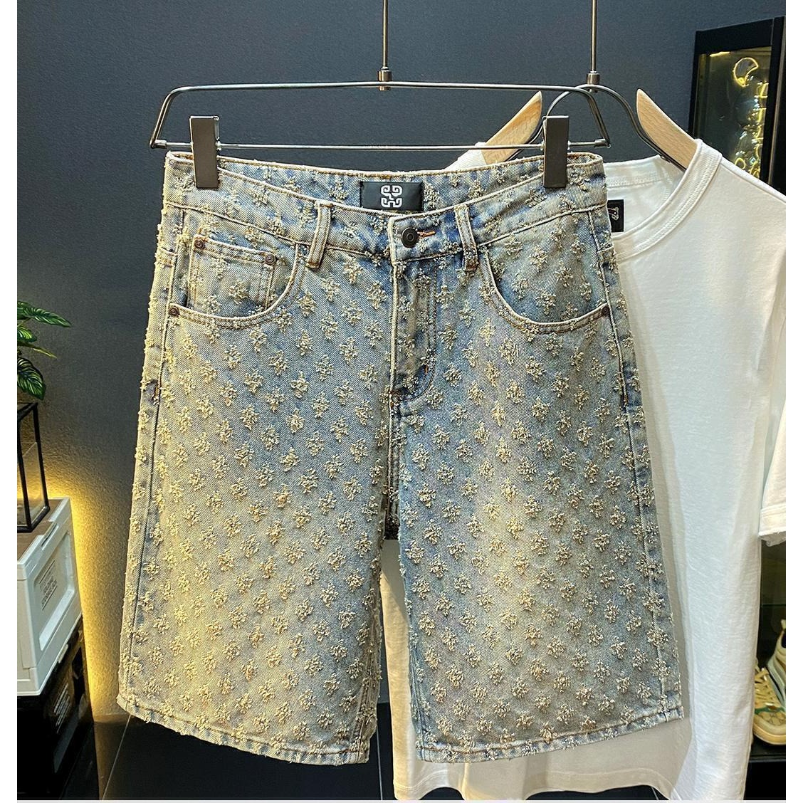 Vintage Fashion Jeans - Letnie dżinsowe szorty męskie w stylu