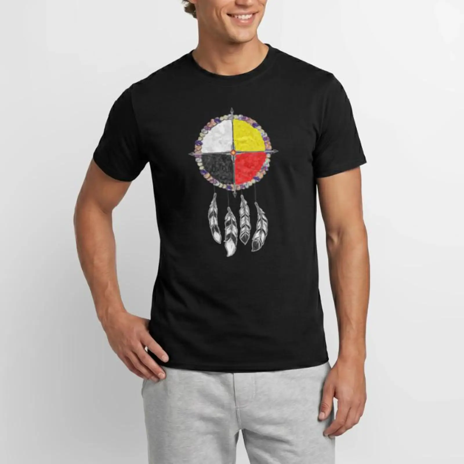 Vintage Fashion Wheel - Koło Medycyny Indian, Łapacz Snów, Koszulka