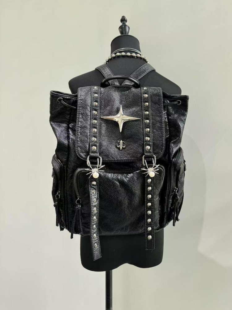 Vintage Fashion Boutique - Gotycka Punkowa Torba na Ramię ze