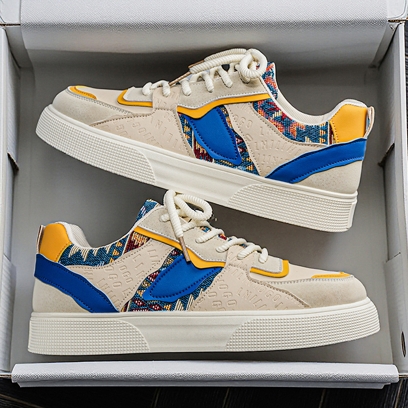 Vintage Fashion Boutique - Męskie sneakersy vintage z patchworkiem na