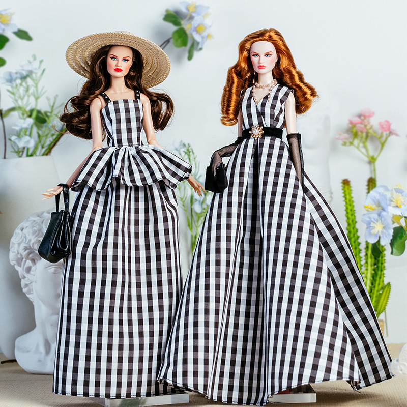 Vintage Fashion Collection - 32cm Supermodelka Lalka Ubrania Garnitur Europejska