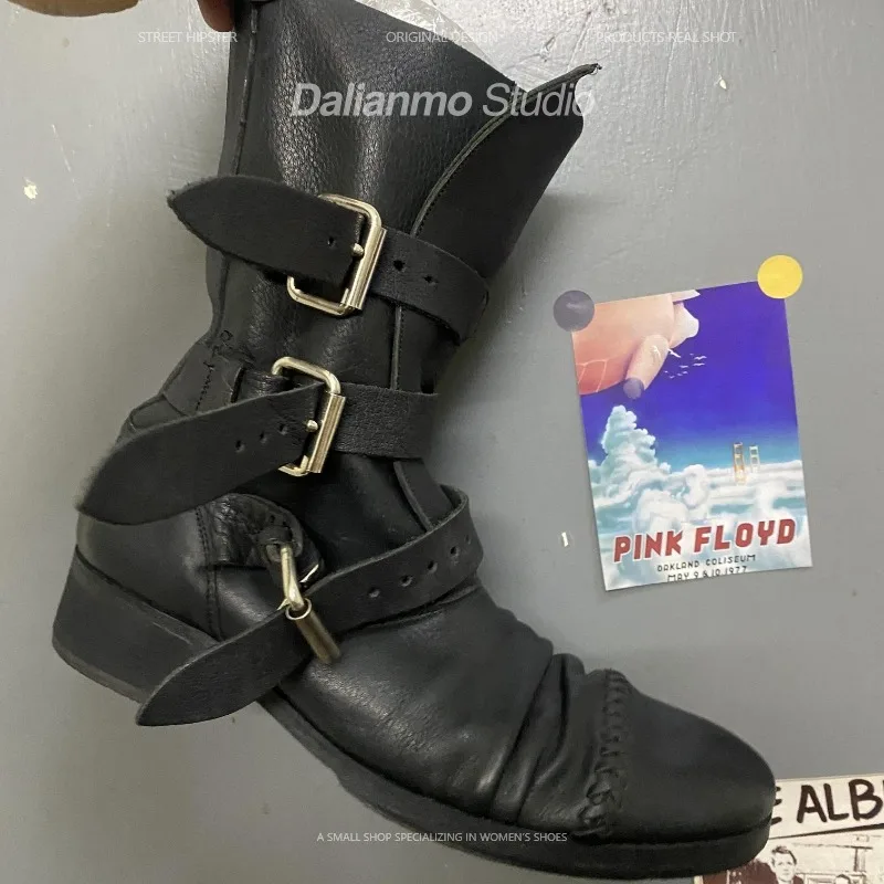Męskie buty motocyklowe ze skó – Vintage Style Women Fashion recenzja i cena