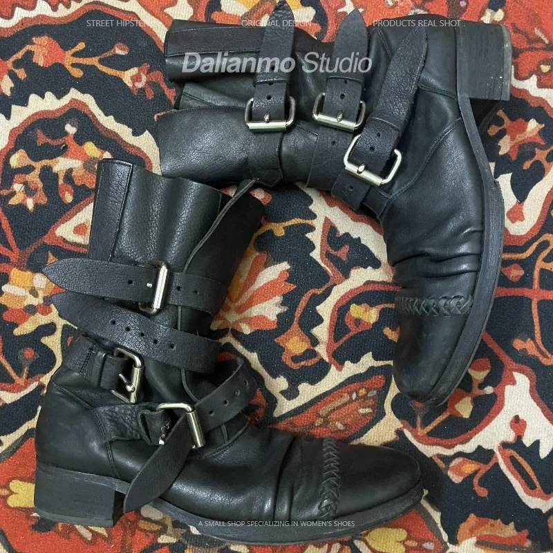 Męskie buty motocyklowe ze skó – Vintage Style Women Fashion recenzja i cena