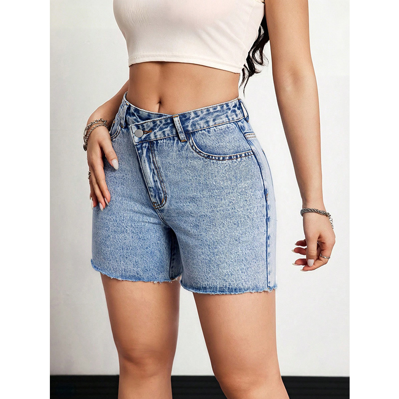 Benuynffy Asymetryczne Szorty  – Vintage Fashion Jeans recenzja i cena