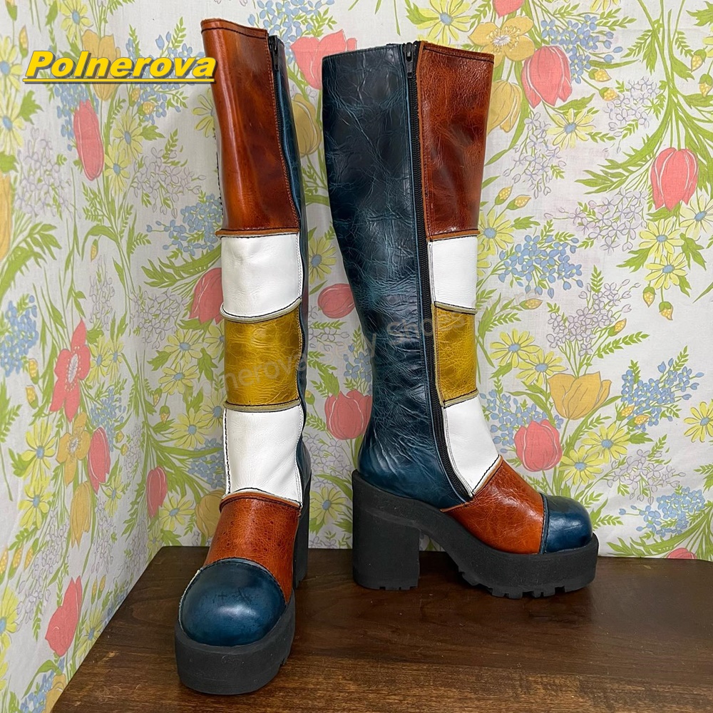 Damskie retro botki za kolano  – Vintage Style Women Fashion recenzja i cena