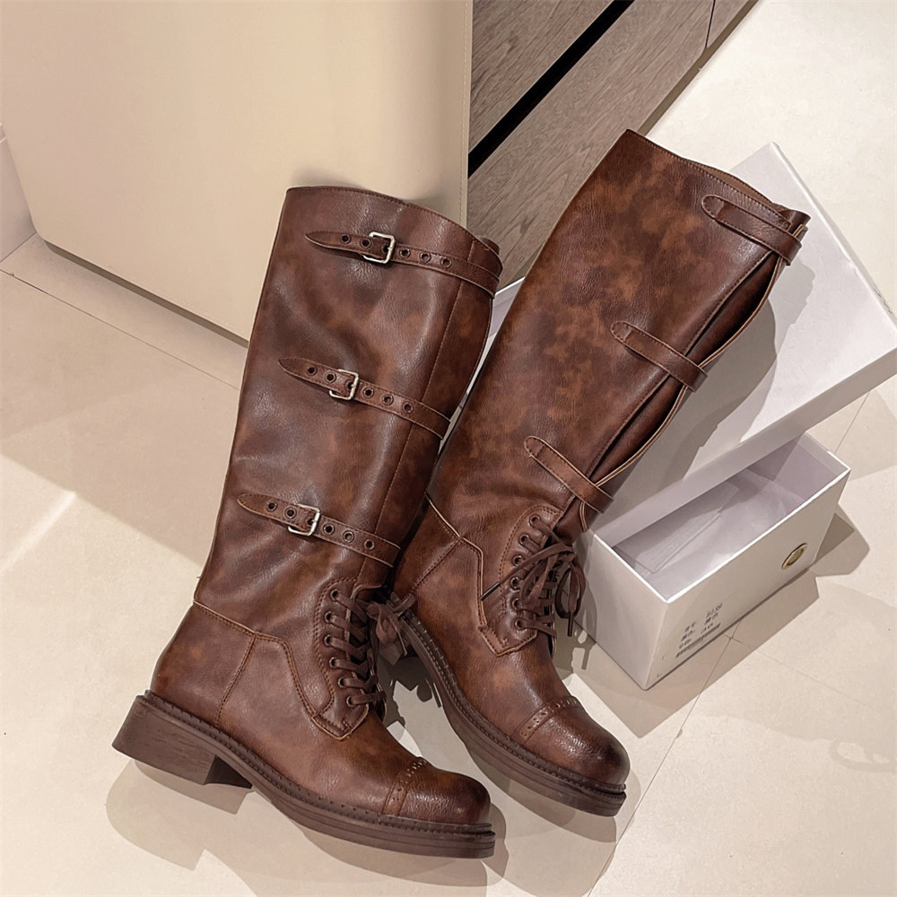 Damskie kozaki za kolano w sty – Vintage Style Women Fashion recenzja i cena
