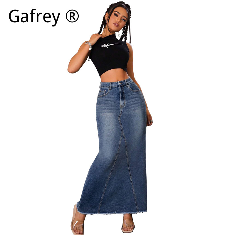 Damska dżinsowa spódnica midi  – Vintage Fashion Jeans recenzja i cena