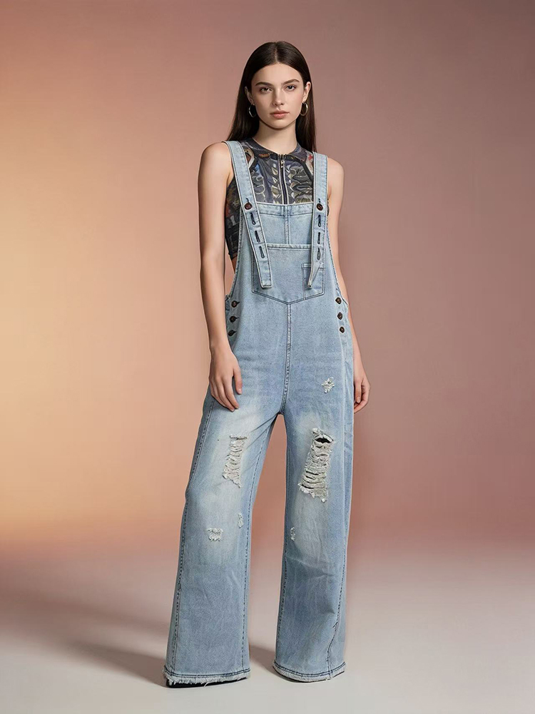 Modne retro dżinsowe ogrodnicz – Vintage Fashion Jeans recenzja i cena