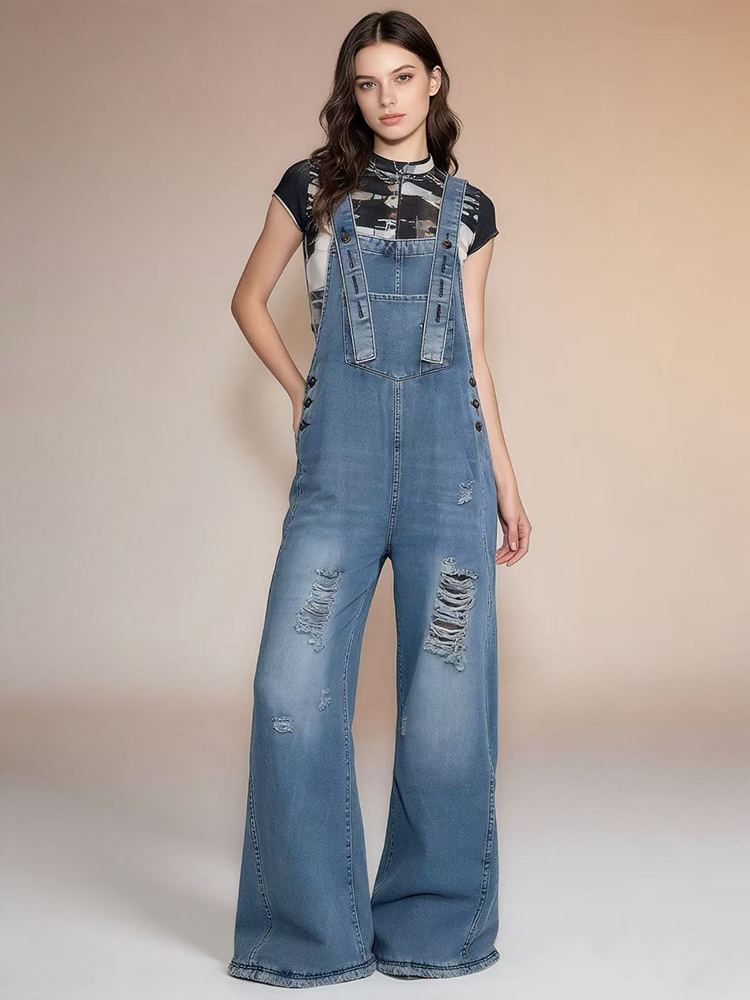 Modne retro dżinsowe ogrodnicz – Vintage Fashion Jeans recenzja i cena