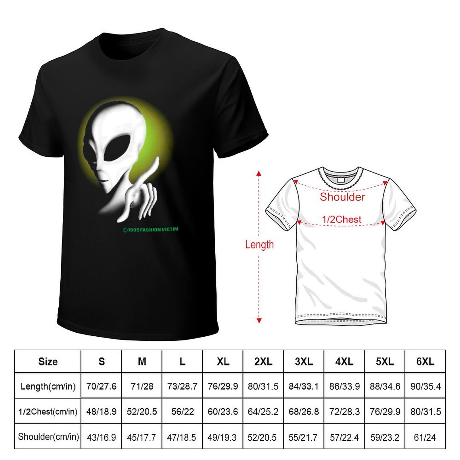 1995 ALIEN Vintage Koszulka Fa – Vintage Fashion Victim Shirt recenzja i cena
