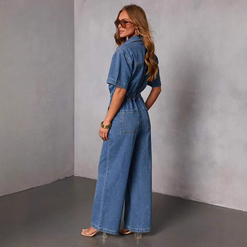 Retro Moda Krótkie Rękawy Dżin – Vintage Fashion Jeans recenzja i cena
